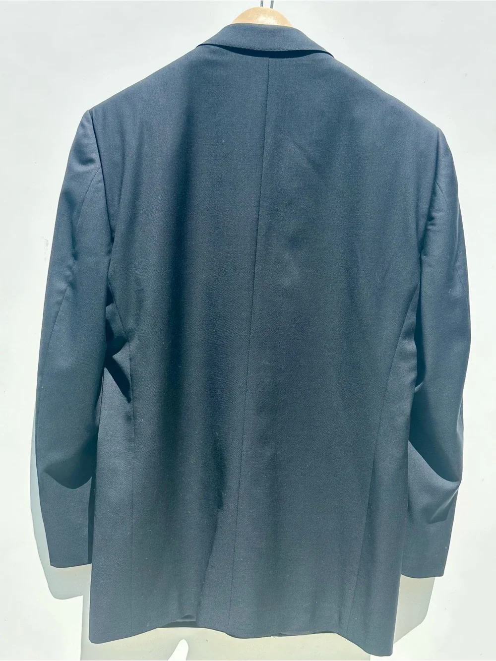 Ermenegildo Zegna Black Wool Two-Button Wool Suit Jacket Blazer, It 50 US 40